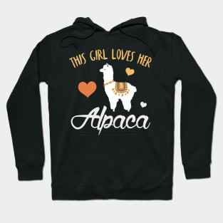 This Girls Loves Her Alpaca Cute Animal Quote Gift Idea Hoodie